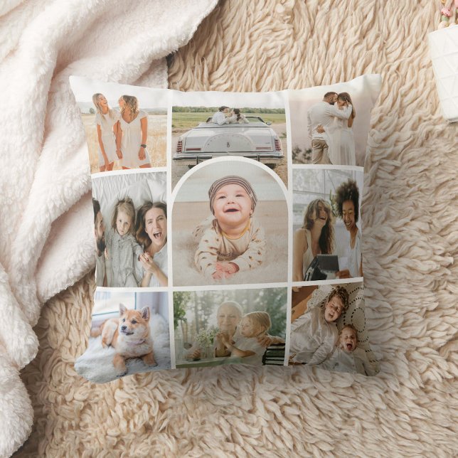 Anpassningsbar Cute 9 Photos Collage Arch Kudde (Skapare uppladdad)