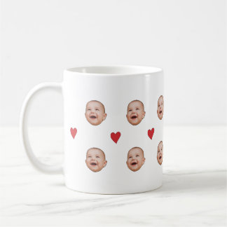 Anpassningsbar Cute Baby Ansikte One Photo Mugg