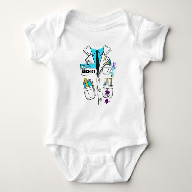 Anpassningsbar Cute Baby Chemist Namn bricka Scien T Shirt (Framsida)