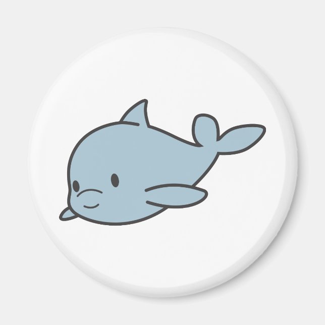 Anpassningsbar Cute Baby Dolphin Tecknad Magnet (Framsidan)