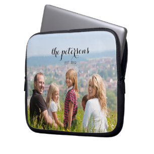 Anpassningsbar Cute BeSnygg leende Family Photo Co Laptop Fodral