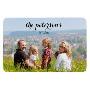 Anpassningsbar Cute BeSnygg leende Family Photo Co Magnet