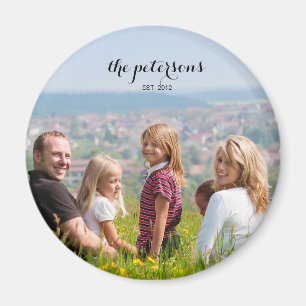 Anpassningsbar Cute BeSnygg leende Family Photo Co Magnet