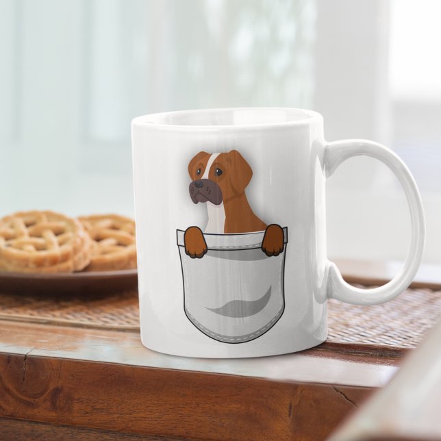 Anpassningsbar Cute Boxer för Hund älskare Hund Tr Kaffemugg (Skapare uppladdad)