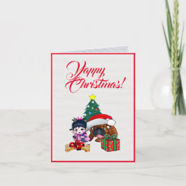 Anpassningsbar Cute British bulldog with Little Gi Kort