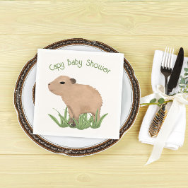 Anpassningsbar Cute Capybara Pun Capy Baby Shower Pappersservett