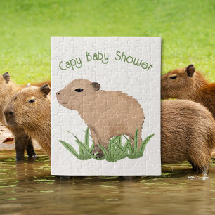 Anpassningsbar Cute Capybara Pun Capy Baby Shower Pussel