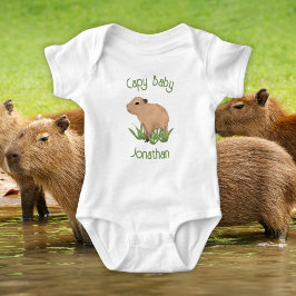Anpassningsbar Cute Capybara Pun Pojke Nursery Dec T Shirt