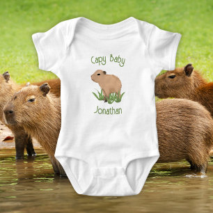 Anpassningsbar Cute Capybara Pun Pojke Nursery Dec T Shirt