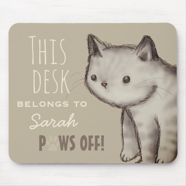 Anpassningsbar Cute Cat Illustration Tassar av Per Musmatta (Framsidan)