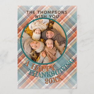 Anpassningsbar Cute Cheerful Thanksgiving Play Mön Julkort
