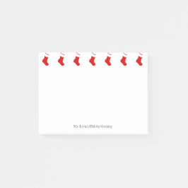 Anpassningsbar Cute Classic Red julklapp Helgdag Post-it Block