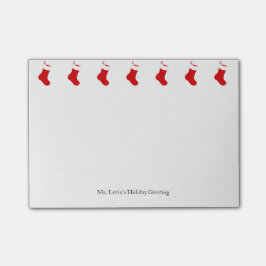Anpassningsbar Cute Classic Red julklapp Helgdag Post-it Block