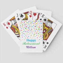 Anpassningsbar Cute Colorful Confetti Lycklig Pens Casinokort