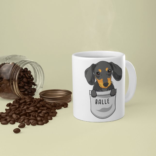 Anpassningsbar Cute Dachshund för Hund älskare Tra Kaffemugg (Skapare uppladdad)