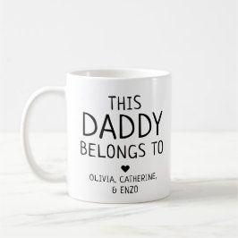Anpassningsbar Cute Den här pappa-Tillhöret till F Kaffemugg