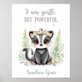 Anpassningsbar Cute Elegant Skunk Woodland Animal Poster
