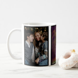 Anpassningsbar Cute Family 2 Fotokollage Kaffemugg