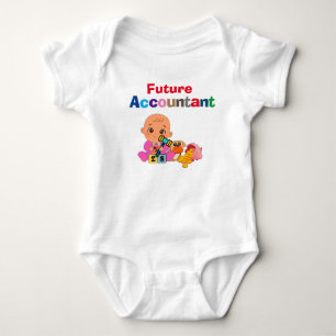 Anpassningsbar Cute Funny Baby Future Accountant T Shirt