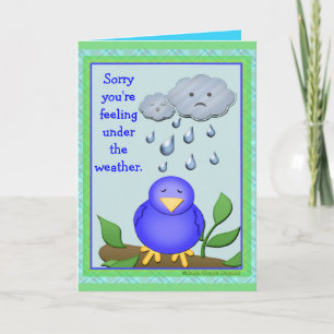 Anpassningsbar Cute Get well-on Greeting Card. Kort