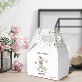 Anpassningsbar Cute Giraffes Birthday Favor Boxes Presentaskar