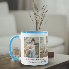 Anpassningsbar Cute Girl Photo Collage Coffee Mugg