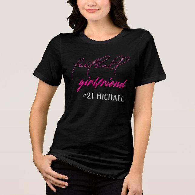 Anpassningsbar Cute Girlkompis Football T Shirt (Framsida)