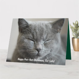 Anpassningsbar Cute Grått Kattunge Photo Purr-fect Kort