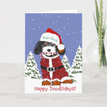 Anpassningsbar Cute Hand plockade Bernedoodle Sant