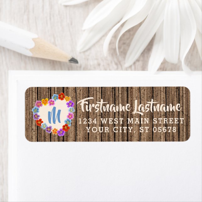 Anpassningsbar Cute Heart Elegant Chic Typography  Returadress Etikett (Insitu)