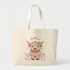 Anpassningsbar Cute Highland Cow Jumbo Tygkasse