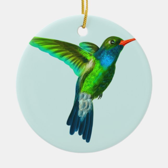 Anpassningsbar Cute Hummingbird Photo Ornament (Framsidan)