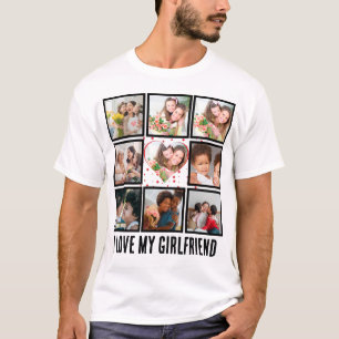 Anpassningsbar Cute I kärlek min flickvän 9 Fotoko T Shirt