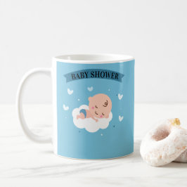 ANPASSNINGSBAR Cute Light Blue Baby Shower Kaffemugg