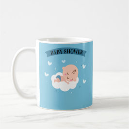 ANPASSNINGSBAR Cute Light Blue Baby Shower Kaffemugg