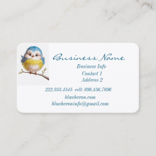 Anpassningsbar Cute Little Bird Natature Art Visitkort