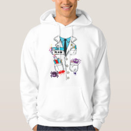 Anpassningsbar Cute Mad Scientist Halloween Lab Co Hoodie