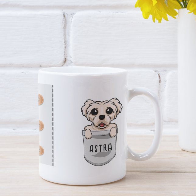 Anpassningsbar Cute Maltesisk för Hund älskare Tra Kaffemugg (Skapare uppladdad)