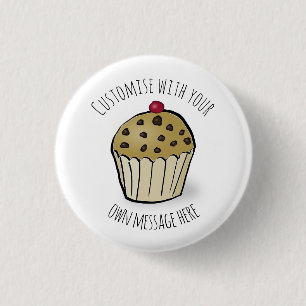Anpassningsbar Cute Mini Muffin Knapp