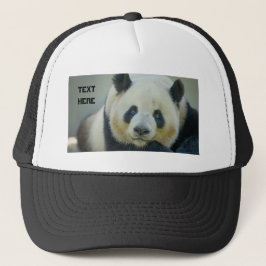 Anpassningsbar Cute Panda Tittar egen text Namn tr Keps