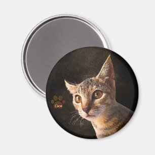 Anpassningsbar Cute Pet Kitten Cat-fotomall för Hu Magnet
