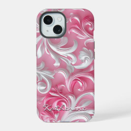 Anpassningsbar Cute Rosa Blommigt iphone case | Ro