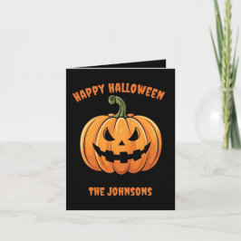 Anpassningsbar Cute & Spooky Pumpkin Happy hallowe Kort