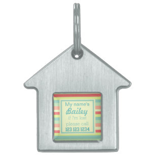 Anpassningsbar Cute Summer Rand ID-bricka Husdjur