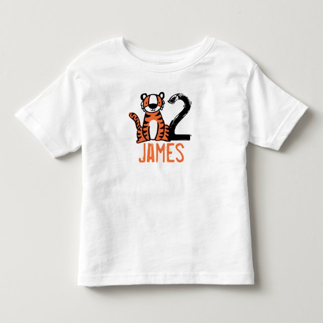 Anpassningsbar Cute Tiger T Shirt (Framsida)
