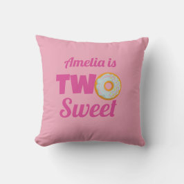 Anpassningsbar Cute två söta Donut Andra födelseda Kudde