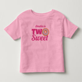 Anpassningsbar Cute två söta Donut Andra födelseda T Shirt