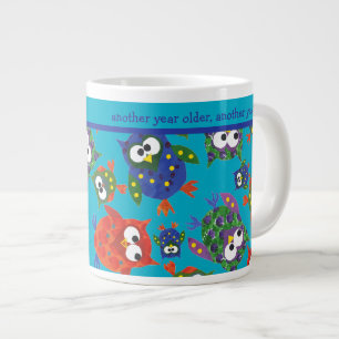 Anpassningsbar Cute Uggla, av jumbostorlek Kaffe M Jumbo Mugg