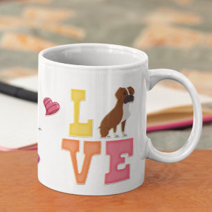 Anpassningsbar Cute Valentine Day Boxer Älskare Gi Kaffemugg