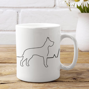 Anpassningsbar Cute Valentine Day Theme Heartslag Kaffemugg